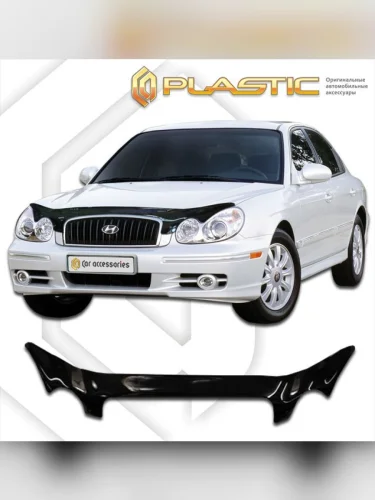 Дефлектор капота Classic черный Hyundai Sonata  2004–2012