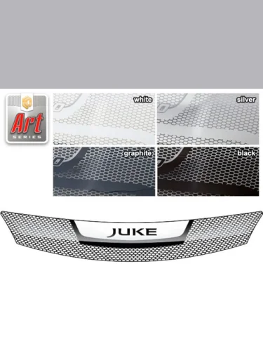 Дефлектор капота Серия Art серебро Nissan Juke  2010-2018