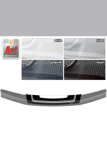 Дефлектор капота Серия Art серебро Nissan Navara  2005-2010