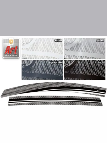 Ветровики дверей Серия Art серебро Toyota Verso  2012-2016