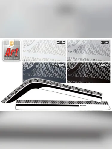 Ветровики дверей Серия Art серебро ВАЗ 2104 1984-2012