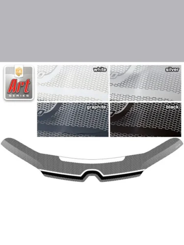 Дефлектор капота Серия Art серебро Renault Sandero  2014–н.в.