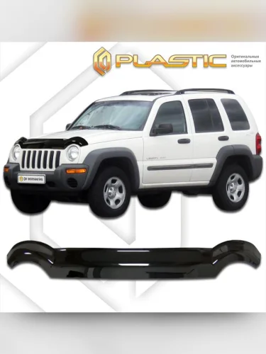Дефлектор капота Classic черный Jeep Liberty  2001-2007