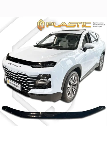 Дефлектор капота Classic черный Jetour Dashing I поколение, джип/suv 5 дв., рынок РФ 2022 - н. в.