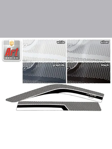 Ветровики дверей Серия Art серебро ВАЗ Lada Priora универсал 2007