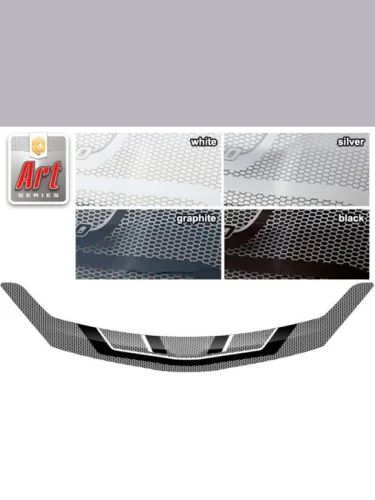 Дефлектор капота Серия Art серебро Solaris KRX I поколение, хэтчбек 5 дв. 2024 - н.в.