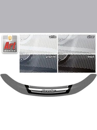 Дефлектор капота Серия Art серебро Subaru Forester  2008-2012