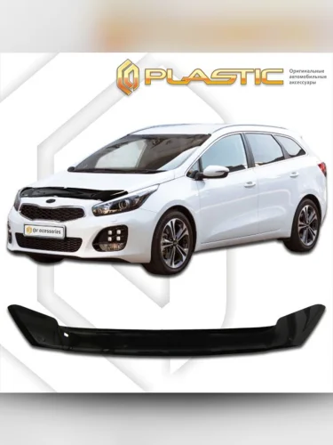 Дефлектор капота Classic черный Kia Ceed SW  2012–2018