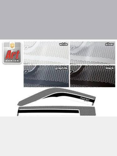 Ветровики дверей Серия Art серебро УАЗ Патриот  2005-2014