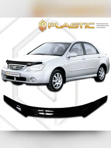 Дефлектор капота Classic черный Kia Cerato  2004-2007