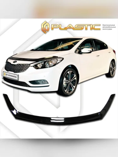 Дефлектор капота Classic черный Kia Cerato седан 2013–2016