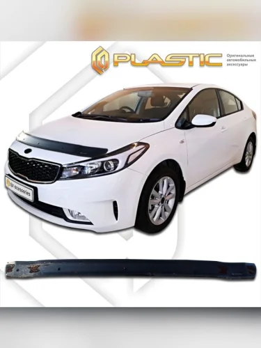 Дефлектор капота Classic черный Kia Cerato  2016–н.в.
