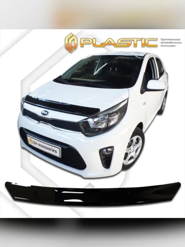 Дефлектор капота Classic черный Kia Picanto  2017–н.в. 