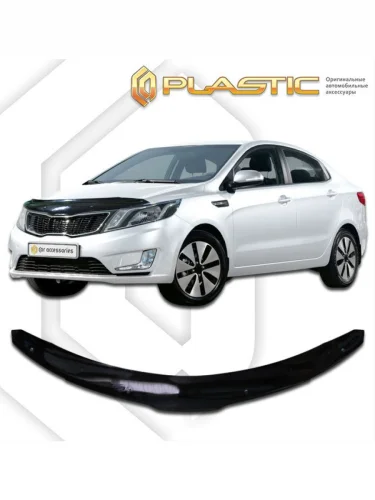 Дефлектор капота Classic черный Kia Rio седан 2011–2015