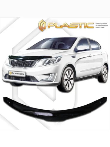 Дефлектор капота Classic черный Kia Rio хечбек 2011–2015