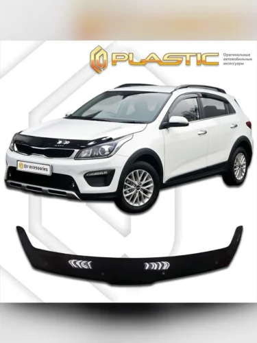 Дефлектор капота Classic черный Kia Rio X-Line  2017–2020