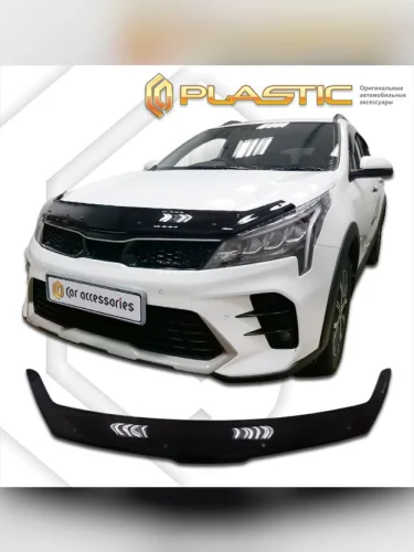 Дефлектор капота Classic черный Kia Rio X-Line  2020–н.в.