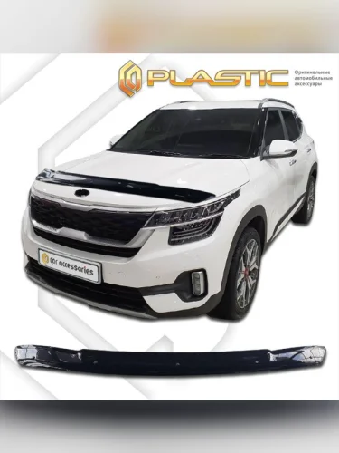 Дефлектор капота Classic черный Kia Seltos  2019-н.в.