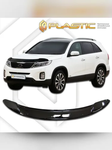 Дефлектор капота Classic черный Kia Sorento II поколение рестайлинг, джип/suv 5 дв. 2012–2021