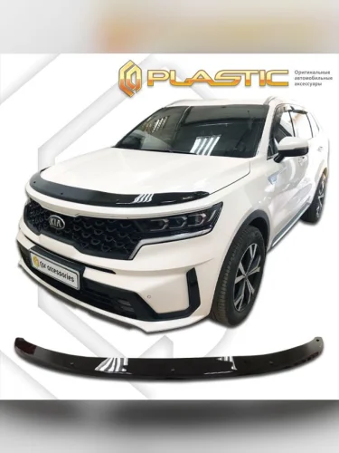 Дефлектор капота Classic черный Kia Sorento IV поколение, джип/suv 5 дв., рынок РФ  2020 - 2022