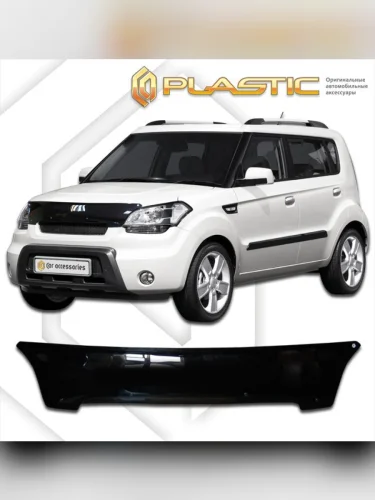 Дефлектор капота Classic черный Kia Soul  2008-2011
