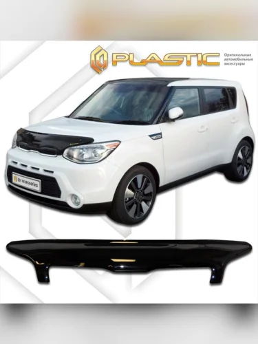 Дефлектор капота Classic черный Kia Soul  2014–2017