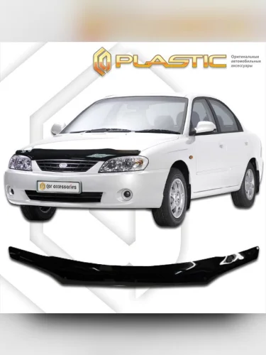 Дефлектор капота Classic черный Kia Spectra  2004–2011