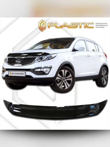 Дефлектор капота Classic черный Kia Sportage  2011–2015