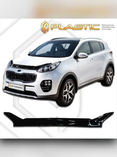 Дефлектор капота Classic черный Kia Sportage  2016-н.в. 