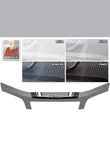 Дефлектор капота Серия Art серебро Toyota Ipsum  1996-1998