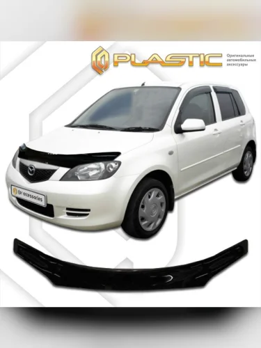 Дефлектор капота Classic черный Mazda 2 37469