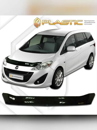 Дефлектор капота Classic черный Mazda 5 минивэн 2010-2015