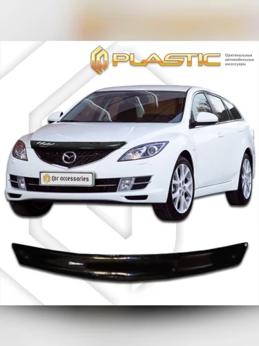 Дефлектор капота Classic черный Mazda 6 универсал 2007-2010