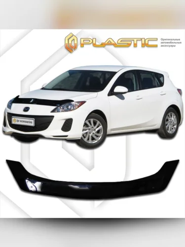 Дефлектор капота Classic черный Mazda Axela хэтчбэк 2009-2013