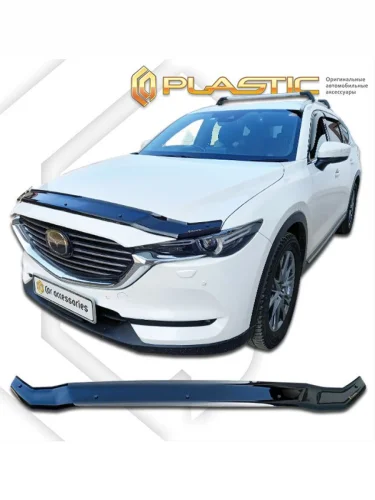 Дефлектор капота Classic черный Mazda CX-8 I поколение, I поколение рестайлинг, джип/suv 5 дв. 2017 - 2022