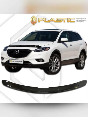 Дефлектор капота Classic черный Mazda CX-9  2013–2015