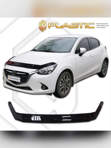 Дефлектор капота Classic черный Mazda Demio  2014-2019
