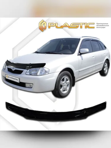 Дефлектор капота Classic черный Mazda Familia универсал 1997-2001