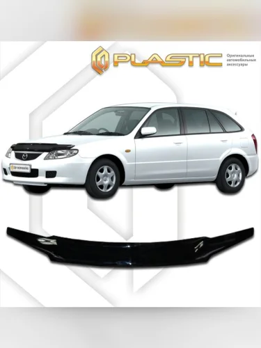 Дефлектор капота Classic черный Mazda Familia  2002–2004