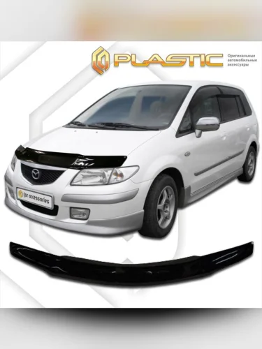 Дефлектор капота Classic черный Mazda Premacy  1999-2005