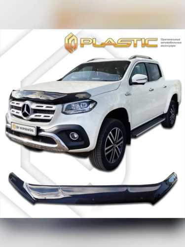 Дефлектор капота Classic черный Mercedes-Benz X-Class  2017-2020