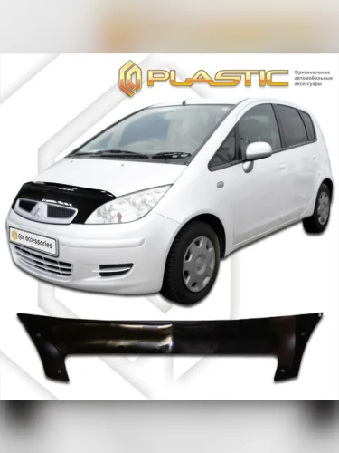 Дефлектор капота Classic черный Mitsubishi Colt  2002-2005