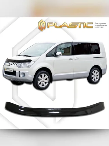 Дефлектор капота Classic черный Mitsubishi Delica  2007–н.в.