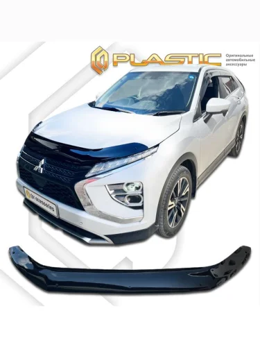 Дефлектор капота Classic черный Mitsubishi Eclipse Cross I поколение рестайлинг, джип/suv 5 дв. 2020 - н.в.