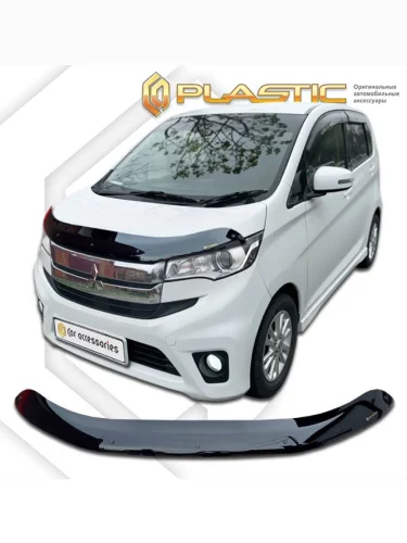 Дефлектор капота Classic черный Mitsubishi ek Custom I поколение, хэтчбек 5 дв. 2013 - 2015