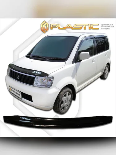 Дефлектор капота Classic черный Mitsubishi eK-Wagon  2001–2006