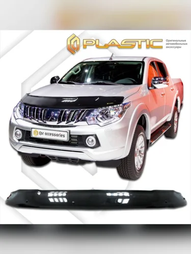 Дефлектор капота Classic черный Mitsubishi L200  2015–2018