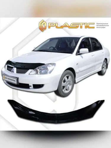 Дефлектор капота Classic черный Mitsubishi Lancer  2005-2007