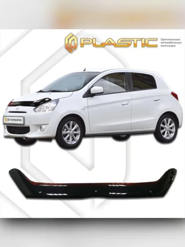 Дефлектор капота Classic черный Mitsubishi Mirage  2012-2015