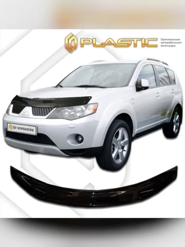 Дефлектор капота Classic черный Mitsubishi Outlander XL 2007-2009